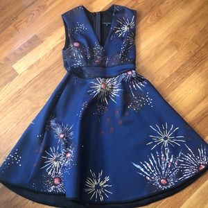 Cynthia Rowley Bonded Fit & Flare Dress